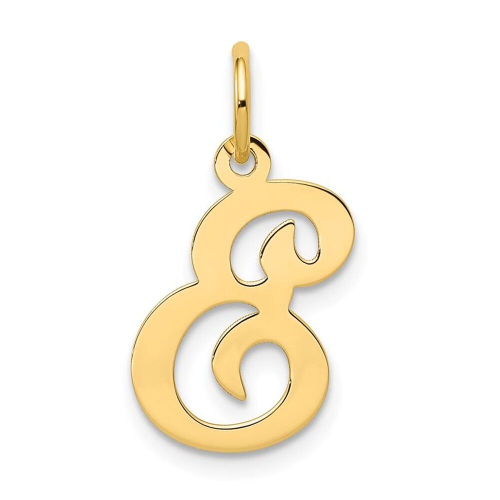 Kazi Luxury 14k Yellow Gold Script Letter E Initi… - image 1